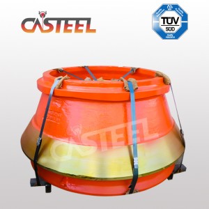 HP500 kúpos zúzógép kopó alkatrészei, konkáv és palástos