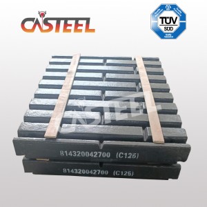 Magas mangán C125 krómozott anyag, amely pótalkatrészeket visel Fixe Jaw lemez